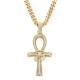 13mm Width Football Pendant Necklace,Full Diamond Eye Of Horus Cross Pendant Necklace, 3D Diamond Gold Zinc Alloy Stainless Steel Religious Zircon