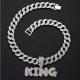 13mm Width Football Pendant Necklace,Full Diamond King Fashion Pendant Necklace, 3D Diamond Gold Zinc Alloy Stainless Steel Religious Zircon