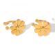 INS-style Summer 18k Gold Stainless Steel Eight-petal Earrings