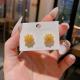 Gold-plated Micro-pave Cubic Zirconia Fireworks Stud Earrings