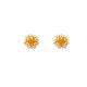 Gold-plated Micro-pave Cubic Zirconia Fireworks Stud Earrings