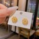 Micro-paved Zircon Flower Stud Earrings