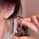 Micro-paved Zircon Flower Stud Earrings