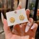 Micro-paved Zircon Flower Stud Earrings