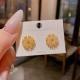 Micro-paved Zircon Flower Stud Earrings