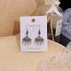 1pcs 999 Sterling Silver Boho Teardrop Drop Earrings, Vintage Ethnic Style, For Daily Wear & Casual Office Outfits