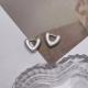 1pair 925 Sterling Silver Brushed Heart Hoop Earrings, Minimalist Dainty Style, For Daily Wear & Casual Office Outfits