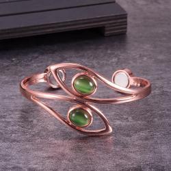 Womens Pure Copper Opal Magnetic Bracelet