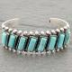 Natural Turquoise Vintage Pattern Bracelet For Women