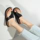 Womens Outdoor Flat-soled Genuine Leather Thong Sandals