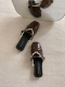 Vintage French Square Toe Block Heel Low-cut Slides, 2026 New Summer Heightening Soft Sole One-strap Slippers For Dresses