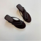 French Resort Style Woven One-strap Slide Sandals, 2026 Summer Flat Toe Clip Flip Flops, Vintage Womens Flip Flops