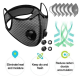 Sport Mask Cycling Face Mask Activated Carbon Filter Breathing Valves With Filter