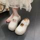 Sponge Cake Thick Bottom Fairy Style Half Slippers, Womens Outdoor Wear, Summer Mary Jane Burkon Cool Slippers