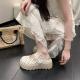 Sponge Cake Thick Bottom Fairy Style Half Slippers, Womens Outdoor Wear, Summer Mary Jane Burkon Cool Slippers