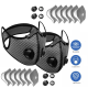 Sport Cycling Face Mask With Active Carbon Filter Breathing Valves Washable