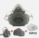 Half Face Gas Mask Cover PRO Respirator 3200 Dust Mask Safety 10 Filters For Sanding Woodworking