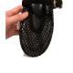 Sparkling Rhinestone Hollow-out Fishnet Pumps With A Single Strap Mary Jane Style