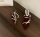 French Resort Roman Style Two-way Wear Sandals, Pointed Toe Golden Thin Strap Wedge Heel Womens Outdoor Summer Slides
