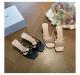 Summer New Style With Thick Heels And High Heels, Womens Fashion Temperament, Bow Tie Style, Square Head, Thick Heels And High Heels, Cool Down