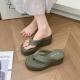 Thick Bottom Flip Flops For Women, Anti Slip And Odor Resistant High Heels, Beach Sandals For Women, Summer