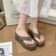 Thick Bottom Flip Flops For Women, Anti Slip And Odor Resistant High Heels, Beach Sandals For Women, Summer