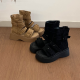 Retro Thick Soled Roman Cool Boots For Womens New Fashion Set, Toe High Top Sandals, Height Boosting Zipper Short Boots