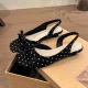 Summer New Style Open Toed Bow, Slope And Straight Drag, Gentle Wave Point Vacation, Comfortable Cool Slippers For Women