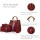 Women Handbags Shoulder Bags 4 Pcs Handbags For Ladies Top-Handles Crossbody Bags Purse Wallet