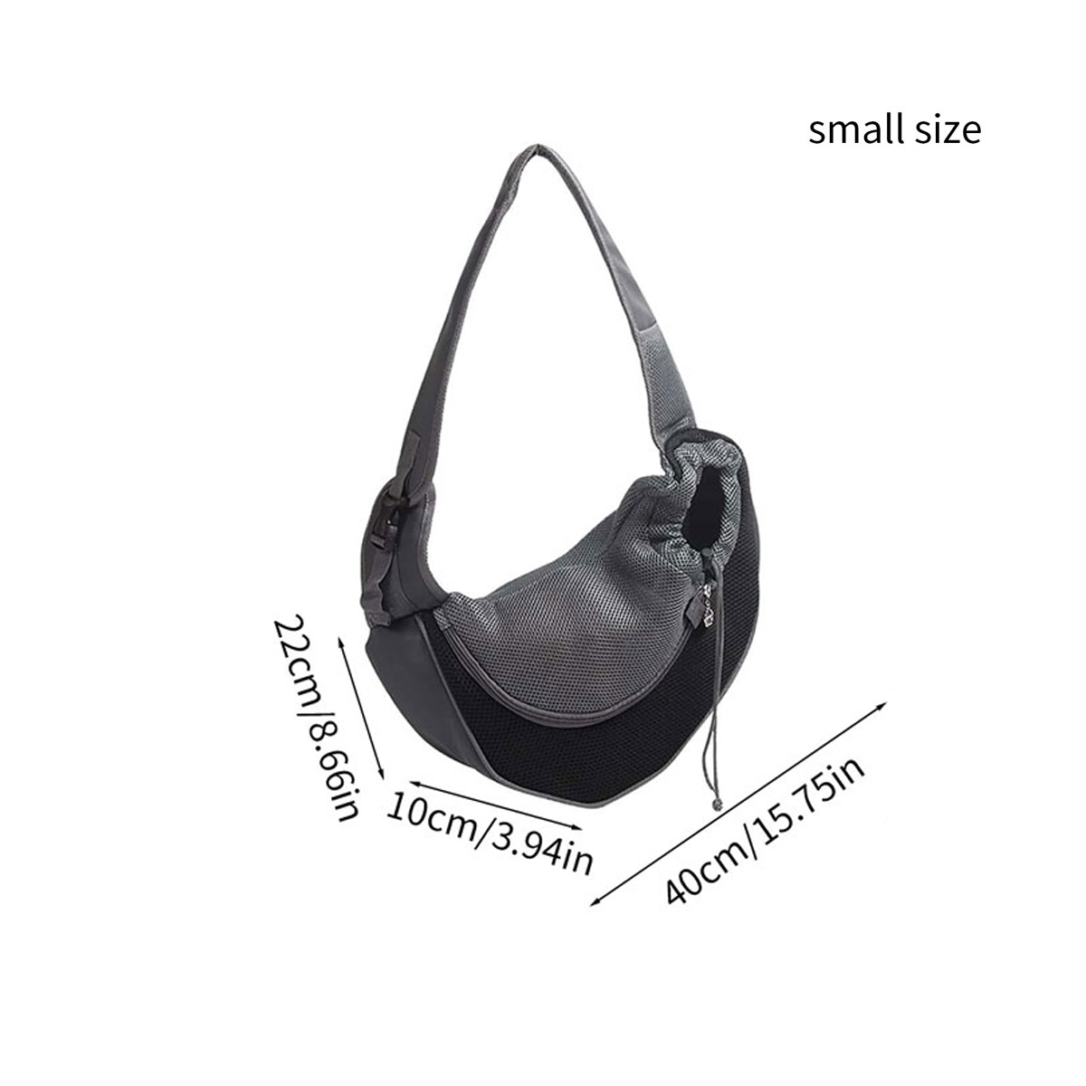 Pet shoulder bag-black-small-1 pack - Option1
