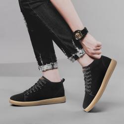 Mens Youth Matte Pigskin Casual Sneakers