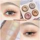 Four-color Baked Highlighter Palette With Shimmering Eyeshadow