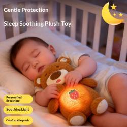 Cute Breathing Teddy Bear Dollperfect For Soothing Babies To Sleep