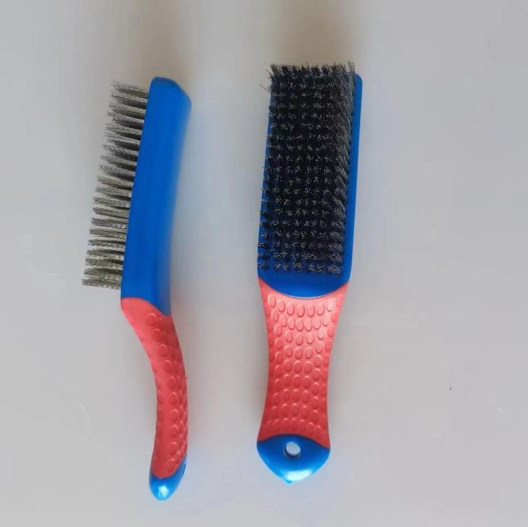 Stainless steel wire brush-blue red-1 piece - Option1