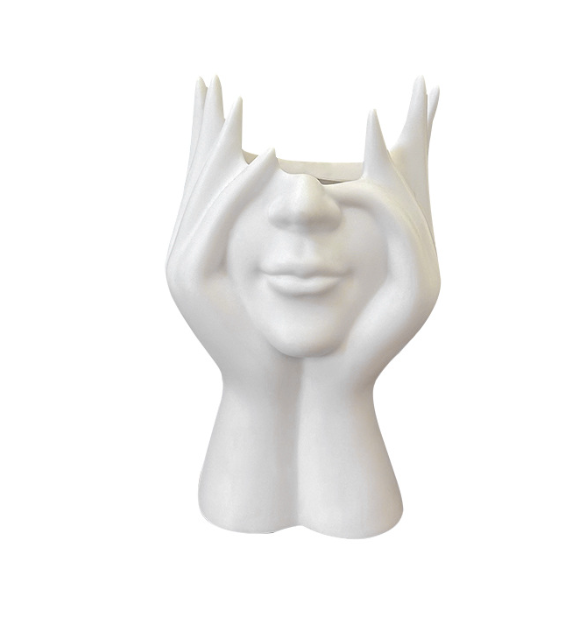 Face holding makeup brush pen holder-white-pp-1 piece - Option1