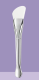 Double-headed cosmetic brush-fan type-silver-ABS+ plating-1 piece - Option1