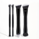 Double-headed makeup brush-black handle-three-color hair-4 pieces - Option1