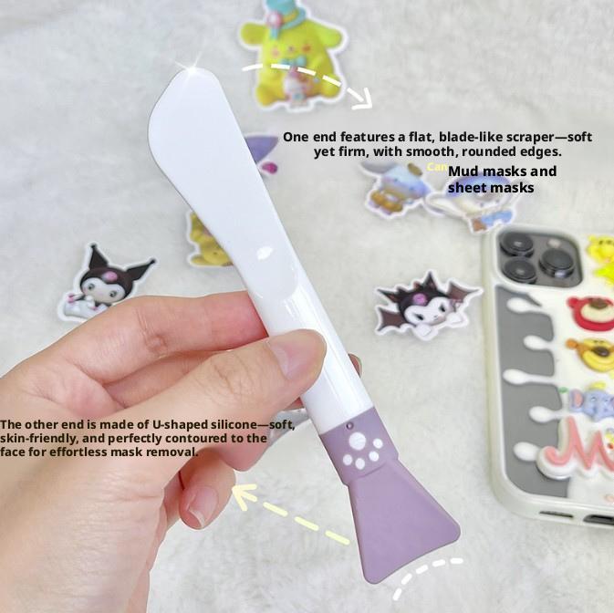 Double-headed facial mask brush-white-1 - Option1