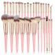 Makeup brush set-coffee color-fiber wool + plastic handle-30-piece set-1 set - Option1