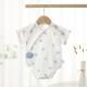Pure Cotton Newborn One-piece Baby Clothes, Short Sleeves