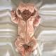 Baby Thickened Knitted Floral Zip-Up Hooded Onesie