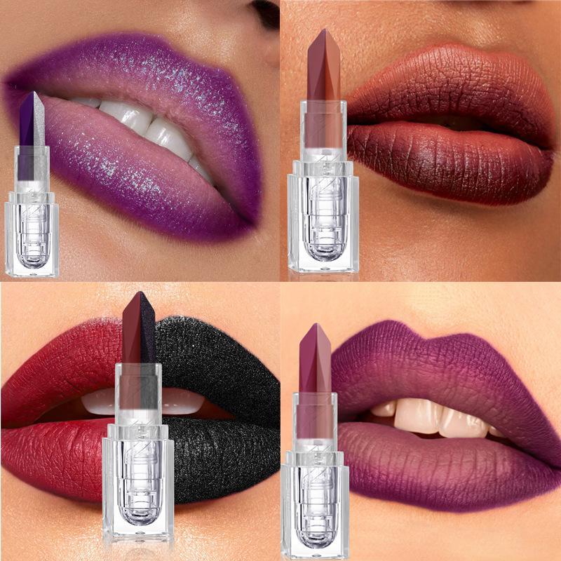 Soft-matte, Dual-tone, 2-in-1 Matte Longwear Lip Mud With A Pearly, Iridescent, And Velvety-matte Finishstain-proof And Smudge-resistant