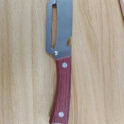 Vegetable Peeler With Wooden Handle And Bottle Opener 2 In 1 Stainless Steel Kitchen Tool For Fruit Potato Pumpkin Kitchen Gadgets