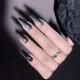 Extremely Black Spar Cats Eye Flashing Dark Fairy Style Nail Polish