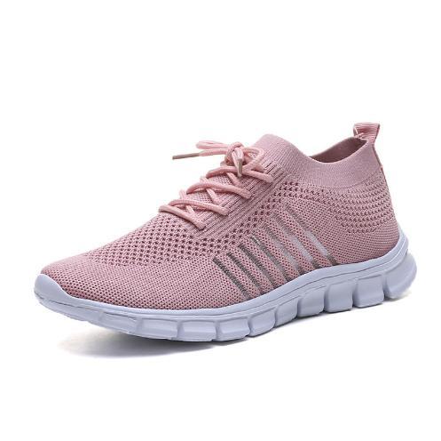 Womens Breathable Sneaker High-cut Lace-up Platform Casual Shoes