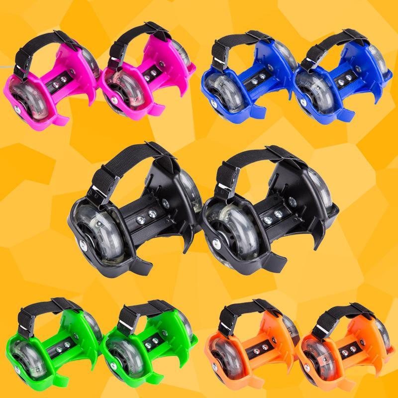 Pvc Childrens Roller Skates Three-color Luminous Roller Skates