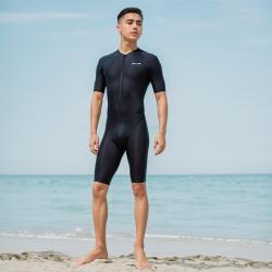 mens-quick-drying-short-sleeved-one-piece-swimsuit