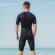 Mens Quick Drying Short Sleeved One-piece Swimsuit