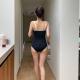 Womens One-piece Swimming Suit Simple Fashion Small Chest Sexy Backless