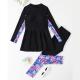 Conservative Split Two-piece Long-sleeved Trousers Medium And Large Girls Swimsuit